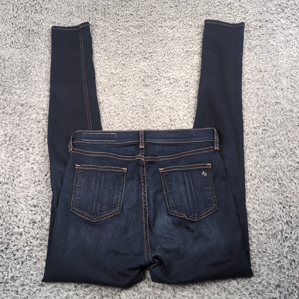 Rag & Bone Jeans Women 27 Blue High Rise Denim Skinny Dark Wash Stretch Casual